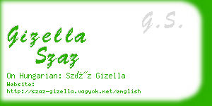 gizella szaz business card